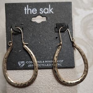 The Sak Textured Gold Teardrop Earrings